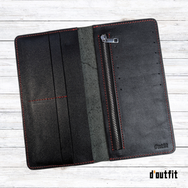 Thin Long Wallet (Black)