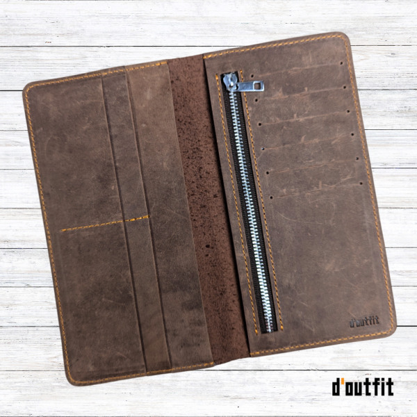 Thin Long Wallet – Crazy Horse Finish