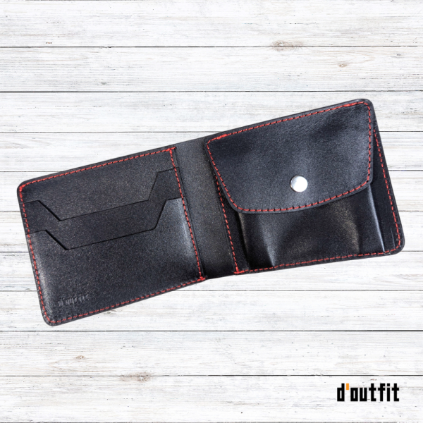 Bifold Coin Pocket Wallet - Black