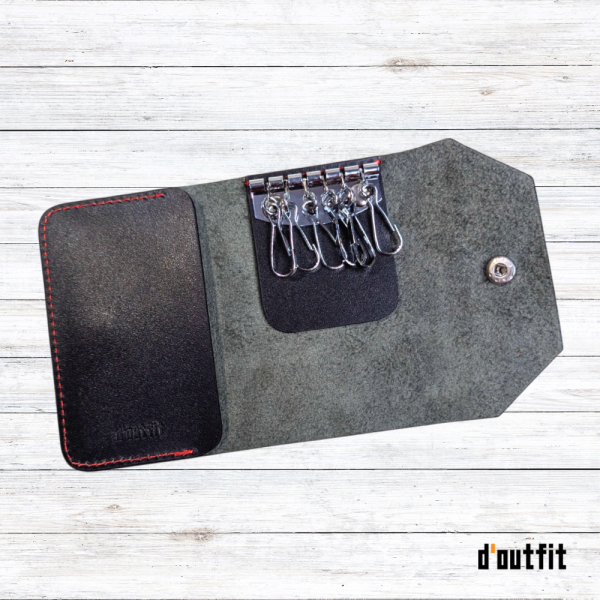 Key Holder - Black Genuine Leather