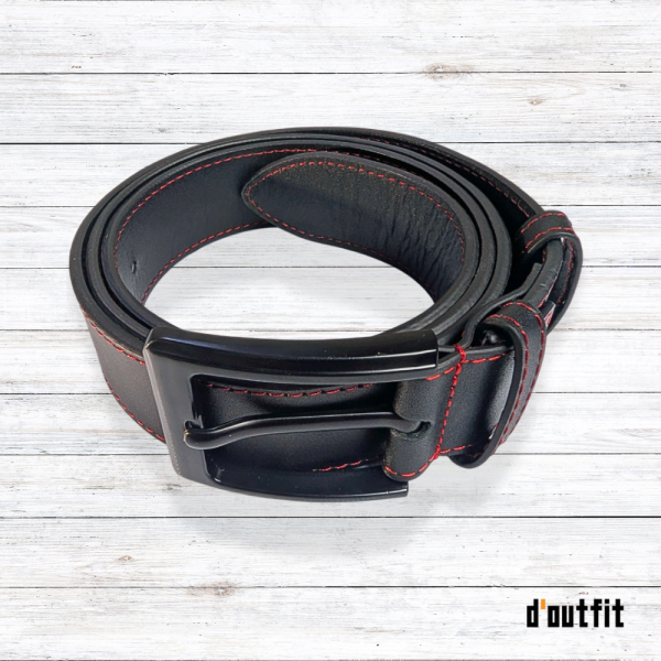 Hook Belt – Black Genuine Leather