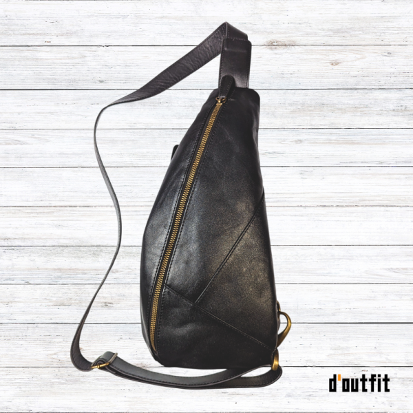 Chest Bag – Black Genuine Leather